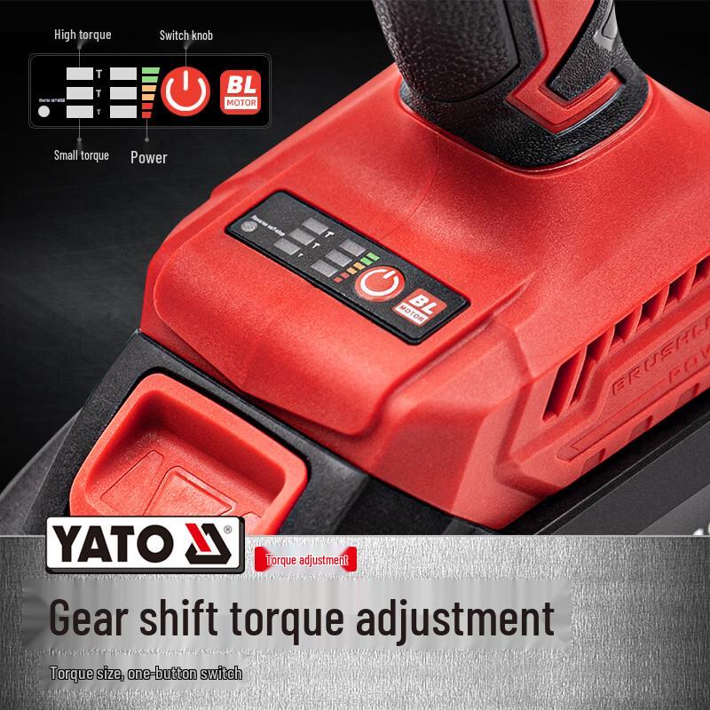 YATO 18V Brushless Cordless Impact Wrench 850Nm CN Plug (adapter Included)