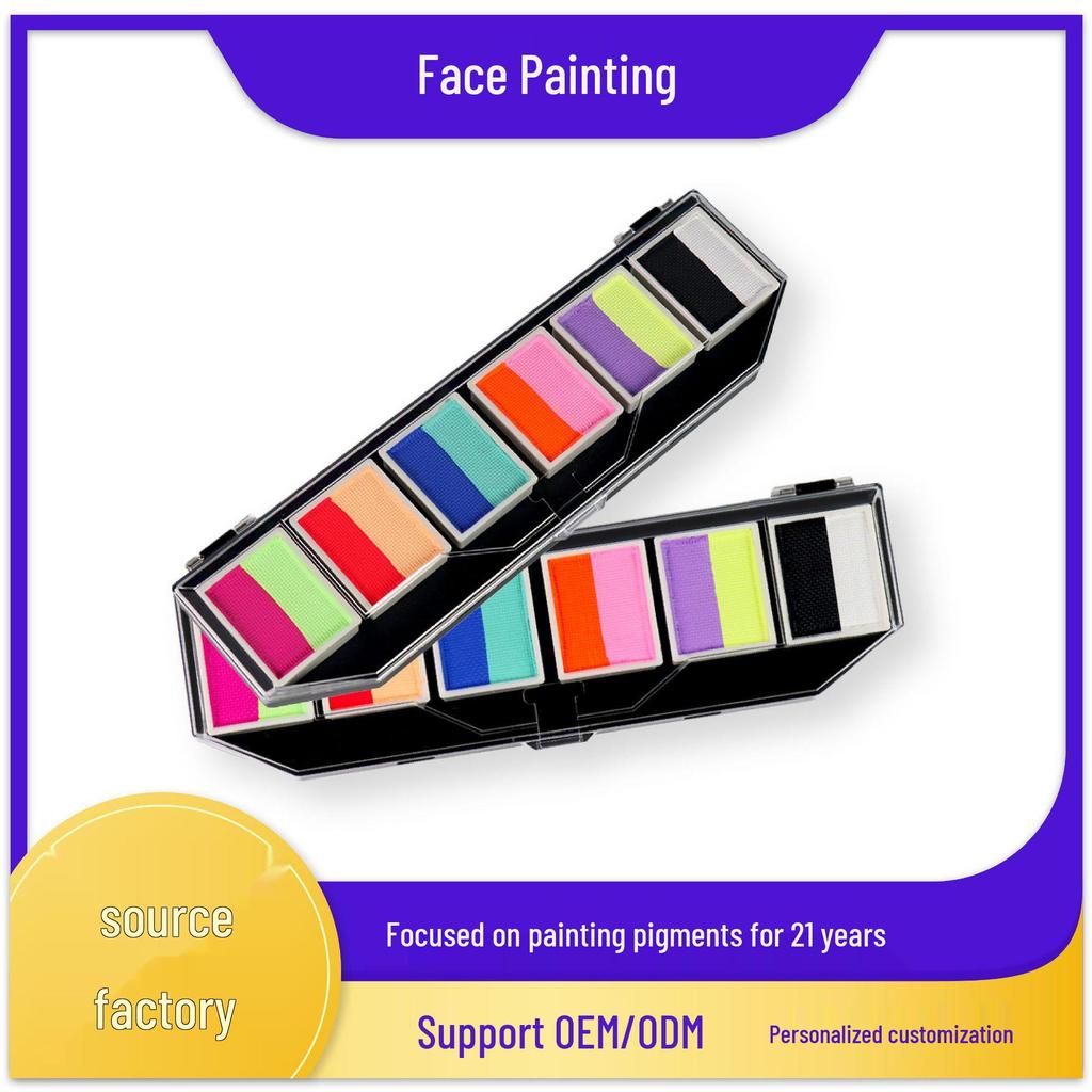 In-Stock 6-Color Dual-Tone Washable Face & Body Paint Cream for Kids