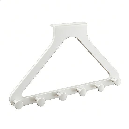 Over-the-Door Hanger Heavy-Duty 6 Hooks Hanger Space-Saving Organizer Over The Door кремовый