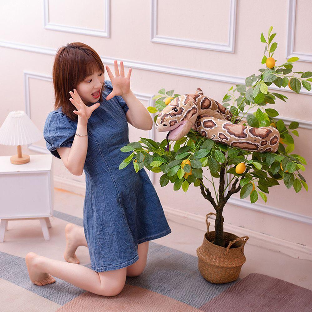 Tricky Prank Python Snake Kids Gift Hand Puppet Snake Toy Animal Plush Doll Snake Stuffed Toys