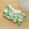 Oil Painting Style Flowers Tissue Box Creative Tabletop Napkin Box For Home Living Room