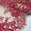 1.45m x 24cm French Chantilly Lace, Non-stretch Eyelash Lace Fabric for Sewing, Bra, Underwear, Lingerie, Dress, Garment, Crafting
