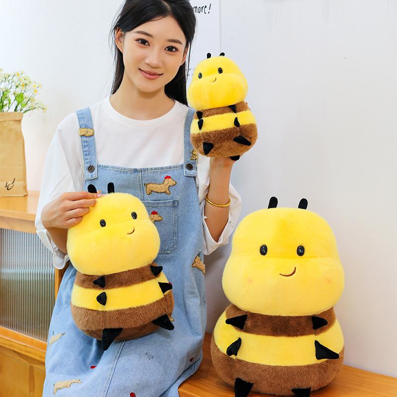 Cute Little Bee Expression Plush Toy Creative Bee Doll Doll Boy and Girl Throw Pillow Rag Doll Little Bee