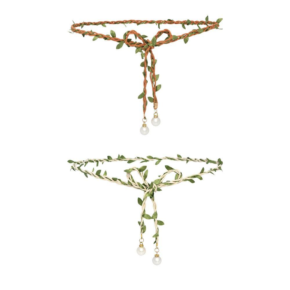 Leaf Leather Weave Waist Chain Bohemian Dress Decoration Ethnic Style Waist Belt  Ladies/Girls