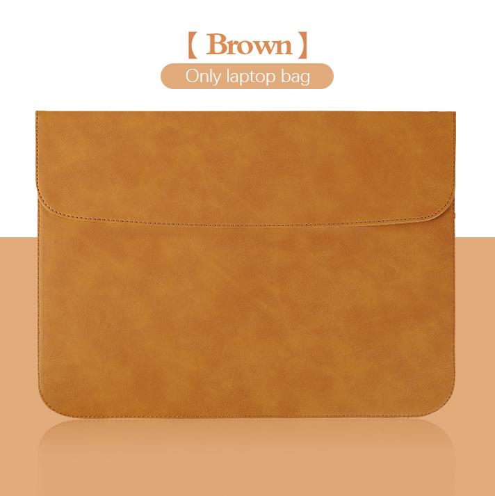 Housse d'ordinateur portable pour Macbook Air 13 Étui M1 M2 Pro 13.3 14 16 M3 Sac pour ordinateur portable Surface Laptop 13.5 Housse HP Xiaomi Matebook 15 Coque 13inch 318x225 mm marron