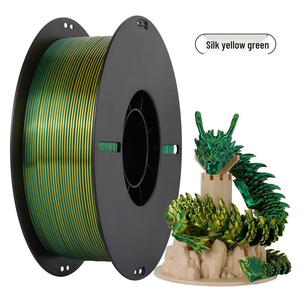 Filamento para Impressão 3D PLA Bicolor Ornamento de Dragão, 1KG - Acabamento Seda