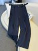 Trendy High-Waisted Wide-Leg Cargo Pants for Women - 2026 Spring/Autumn Slimming Retro Style