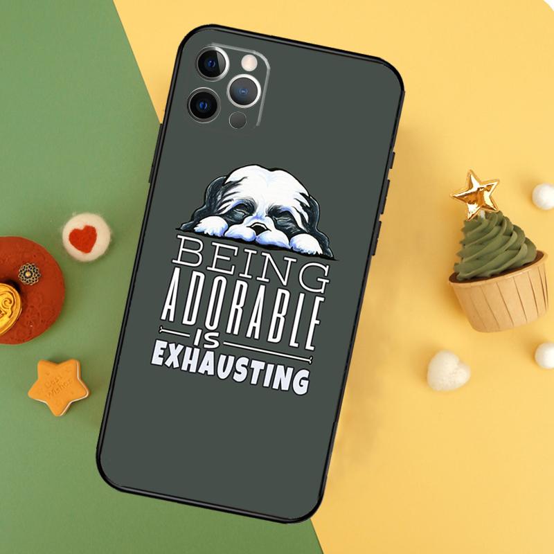 Cartoon Shih Tzu Dog Phone Case For iPhone 17 17Air 16 16E 15 14 13 12 11 Pro Max 12 13 Mini Shockproof Cover