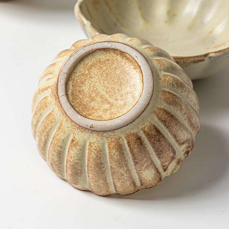 Tea Xi Coarse Pottery Dipping Bowls Set