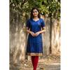 Indian Designer Fandy Satin Kurta Women's Office Wear Top Tunic Kurti Dress