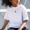 Jordan SS22 Logo Embroidered Sports Crew Neck Short Sleeve T-Shirt Kids Tops White JD2132042GS-001
