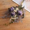 Artificial Smile Dry Rose Bouquet - INS Style Fake Floral Greenery for Wedding Decor