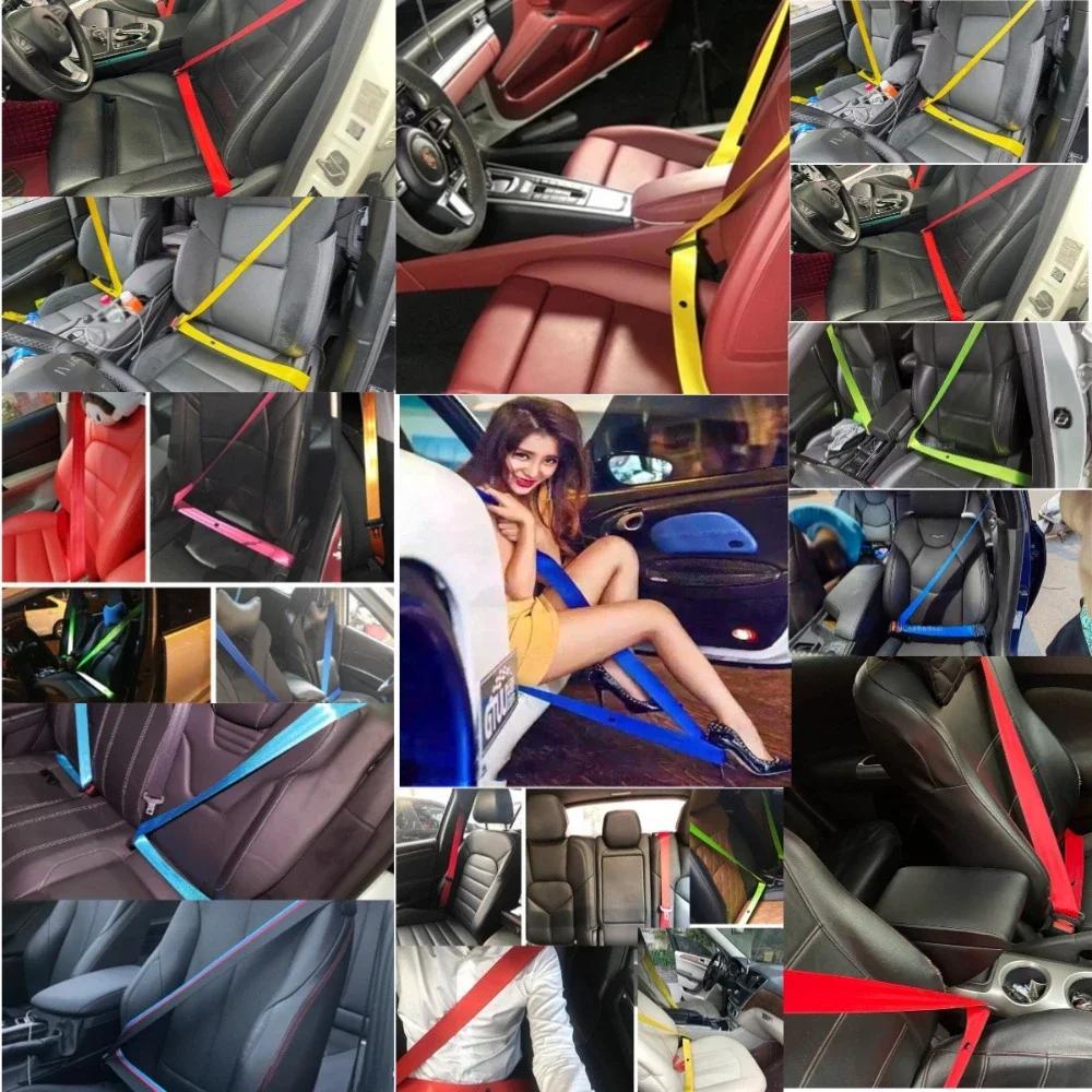 3.6M Auto Car Seat Belt Seatbelt Webbing Lap Retractable Safety Strap Universal 48MM Car Seat Conversion Car Accessories
