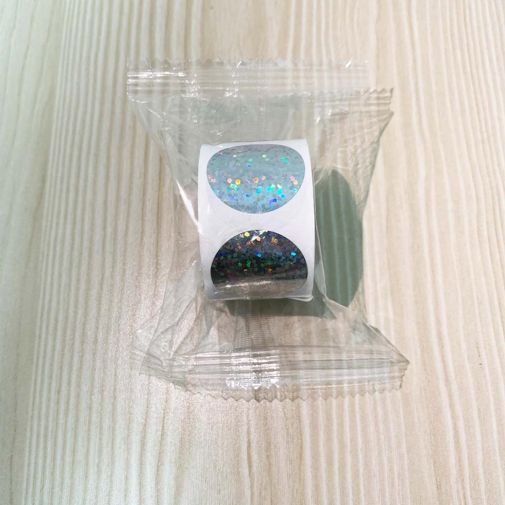 300Pcs 2.5CM Round Laser Scratch Off Stickers Surprise Labels Secret Code Cover Sticker Activity Card Self-Adhesive Sticker