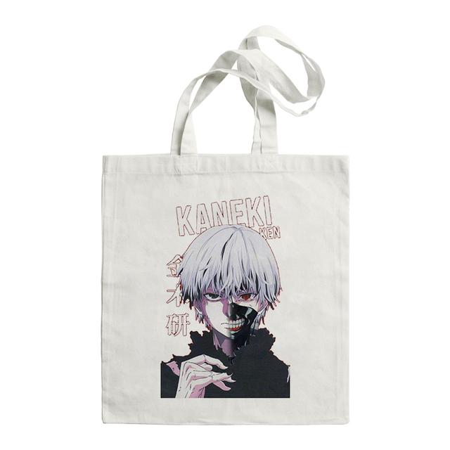 Japan Anime Kaneki Ken Tokyo Ghoul Canva Bag Harajuku Gothic Style Shopper Large Capacity Women Bag Shoulder Bag Vintage HandBag