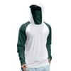 Men's Summer Color Matching Quick-drying Long-sleeved T-shirt Sun Clothing Fishing Fitness Sports Hooded Long-sleeved Top