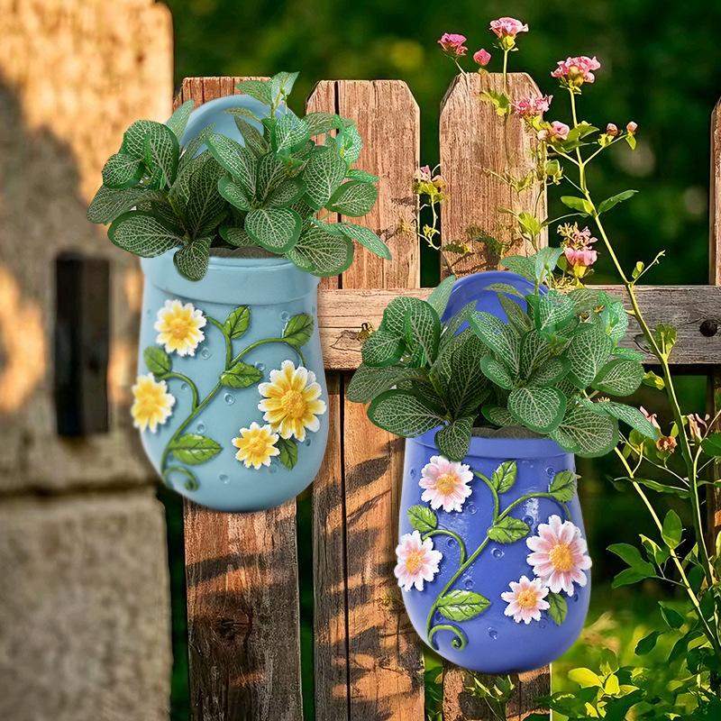 Wall Hanging Flower Pot Creative Slippers Plant Wall Indoor Wall Decoration Flower Outdoor Courtyard Green Plant Hanging Basket