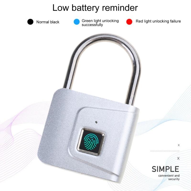 Professional Fingerprint Padlocks Keyless Fingerprint Security Lock Keyless Biometric Lock  for Gym Outdoor Fence & Gate