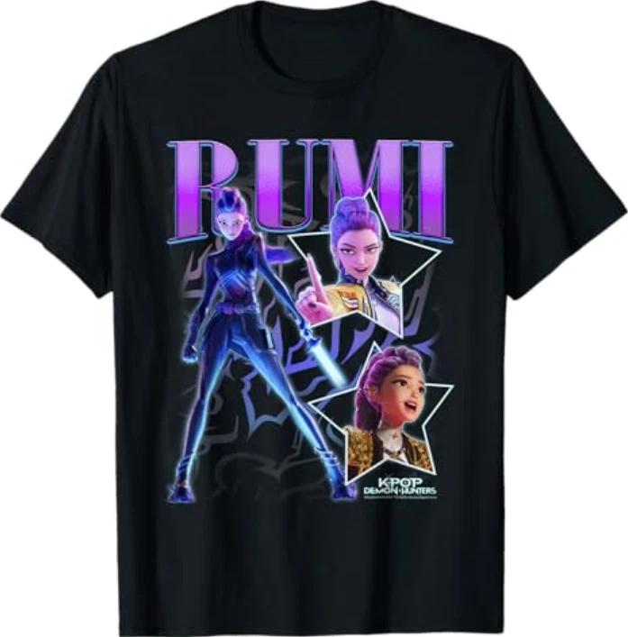 

Kpop Demon Hunters Rumi Showcase Y2K Style Poster 100% Cotton T-shirt Mens Tees Top 4XL