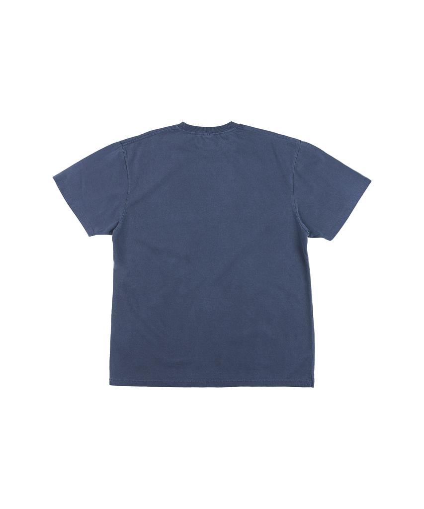 CREAM SODA LAB Garment Dyed Pigment Short Sleeve T-Shirt Steel Blue