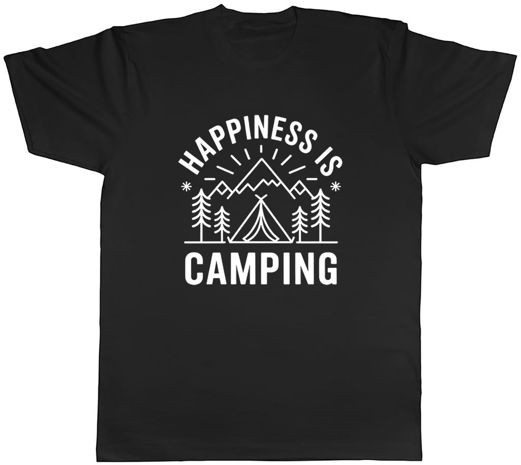 Happiness is Camping Outdoors Camp Site Unisexs TShirt Tee Gift Top