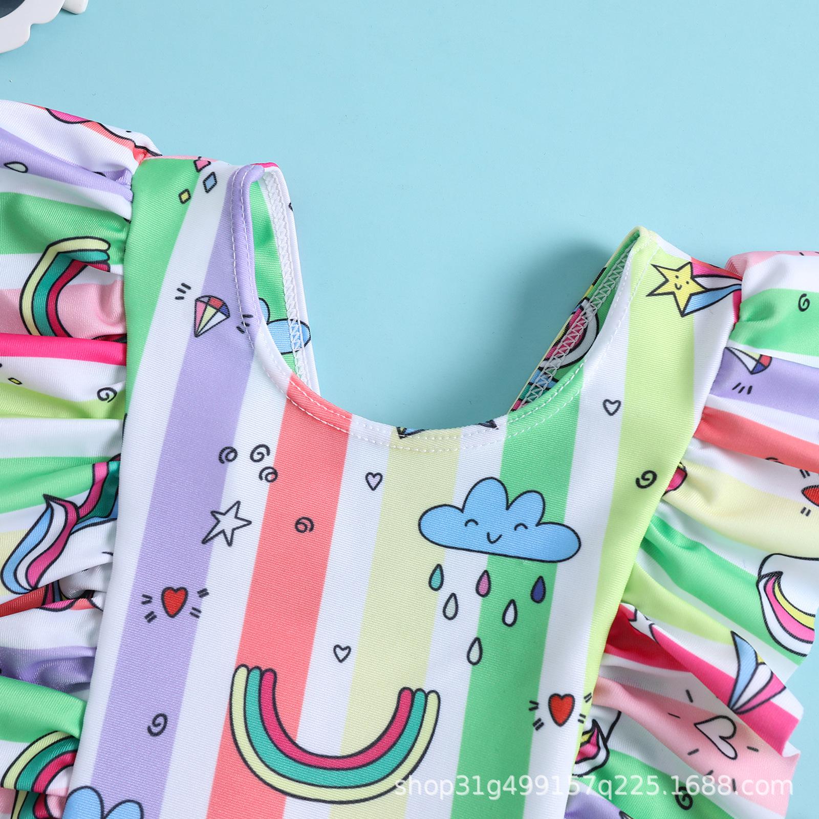 

Unicorn Ruffle One-Piece Swimsuit for Girls 100 зелёный