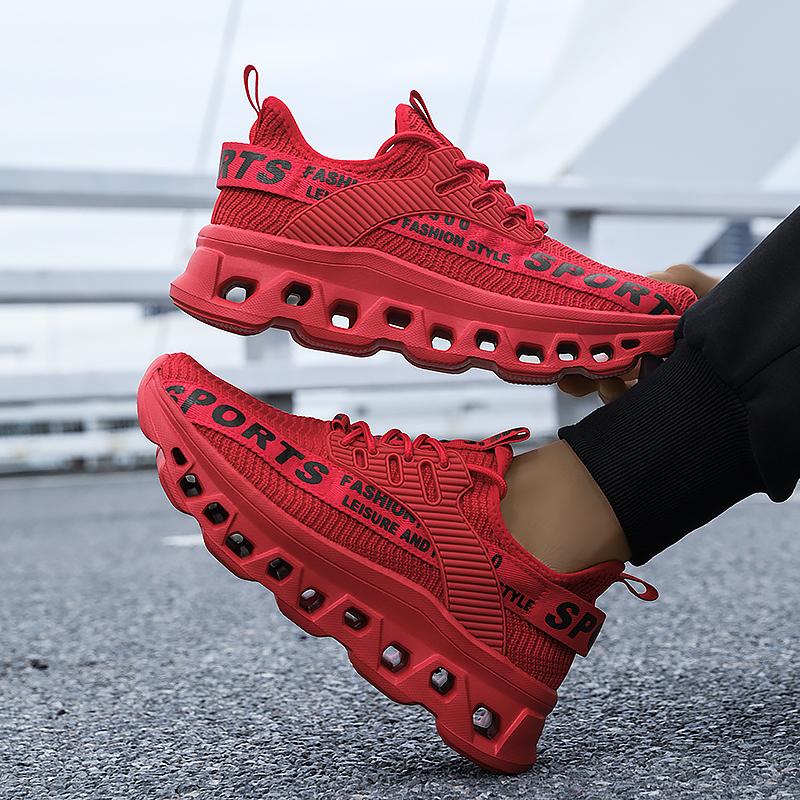Men's Flying Woven Lightweight Breathable Comfortable Sneakers Men's Fashion Sneakers, Large Size Men's Shoes
