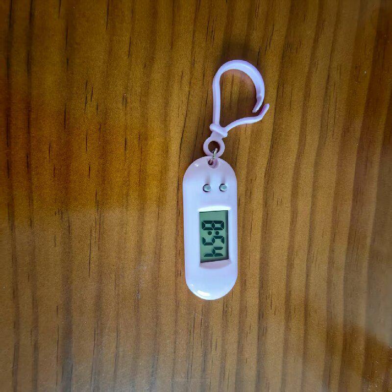 

Mini Macaron Silent Keychain Clock for Students