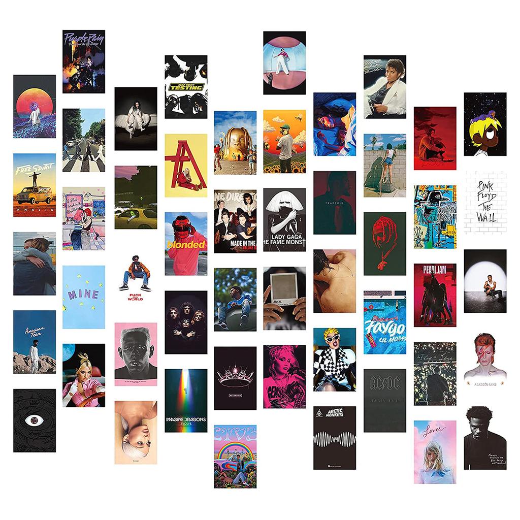 buy wall collage kit aesthetic room decor posters for room aesthetic 50pcs 4x6 inch album cover posters pictures for bedroom wall decor at affordable prices free shipping real reviews with photos