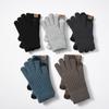 Winter Warm Touchable Gloves with Double Layer Thick Wool and Outdoor Arctic Velvet Inner Knitted Gloves