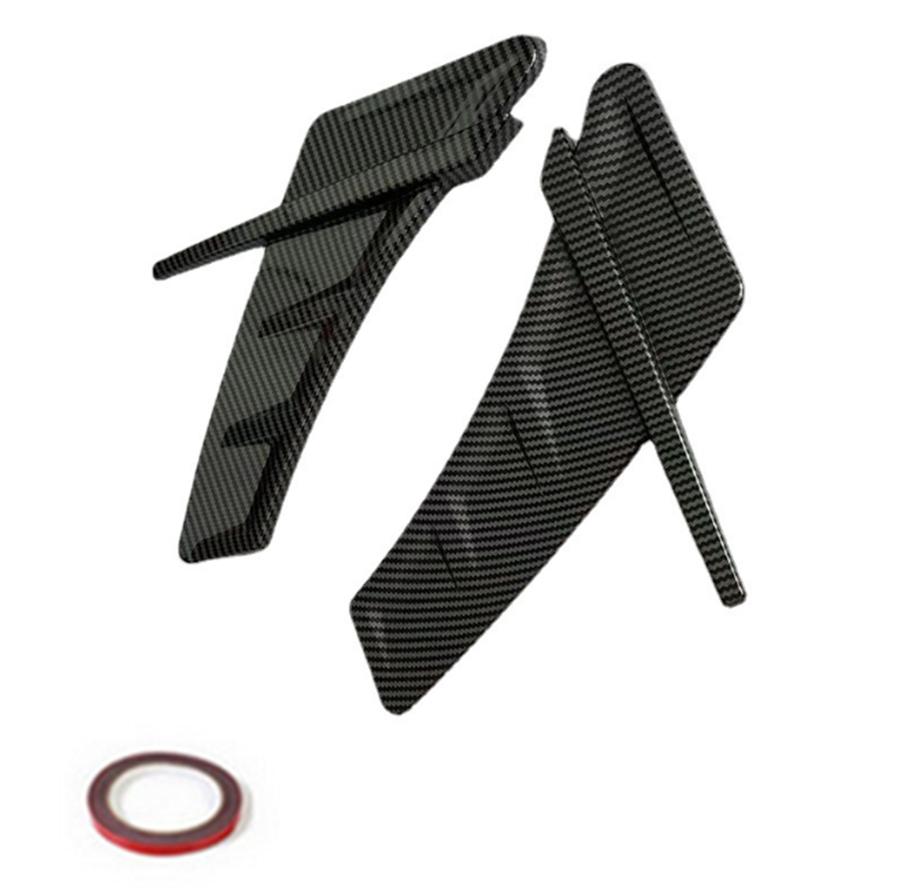 Carbon Fiber Look Car Side Wing Cover Air Intake Flow Fender Vent Trim Stickers