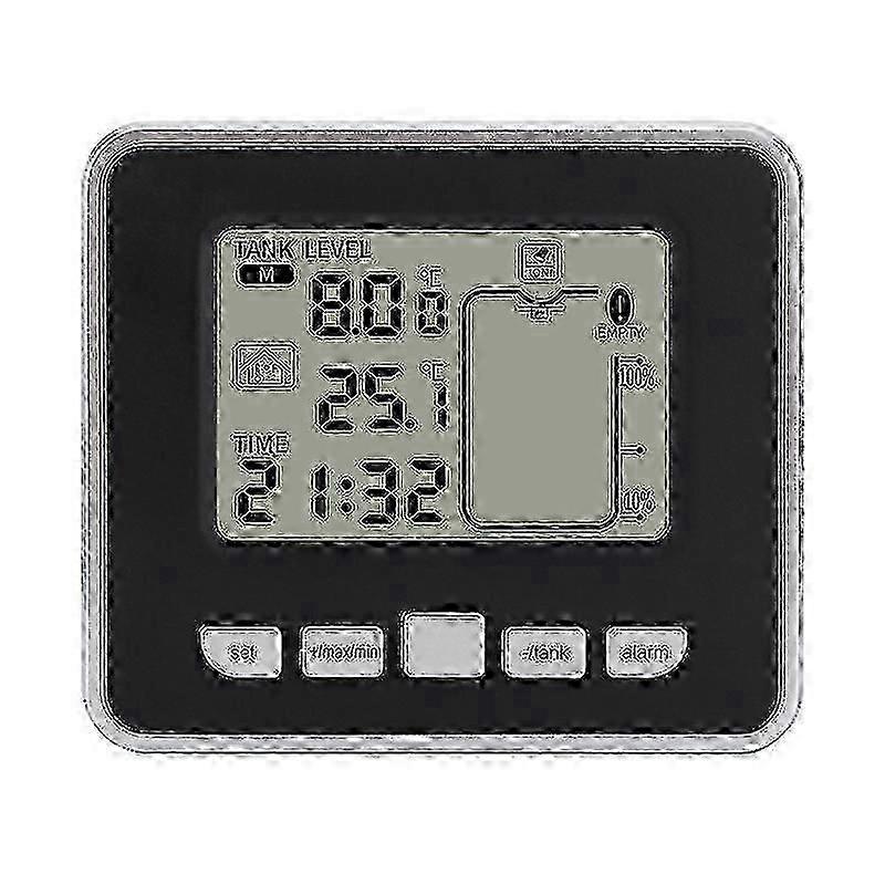 Digital Level Gauge Water Tank Oil Tank Sonic Liquid Level Sensor Wireless Level Gauge With Temperature Gauge For Cistern, Rainwater Tanks(1set