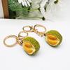Creative Durian Keychain Funny Simulation Fruit Small Pendant Car Key Ring Bag Pendant Backpack Hanging Decorations Gifts