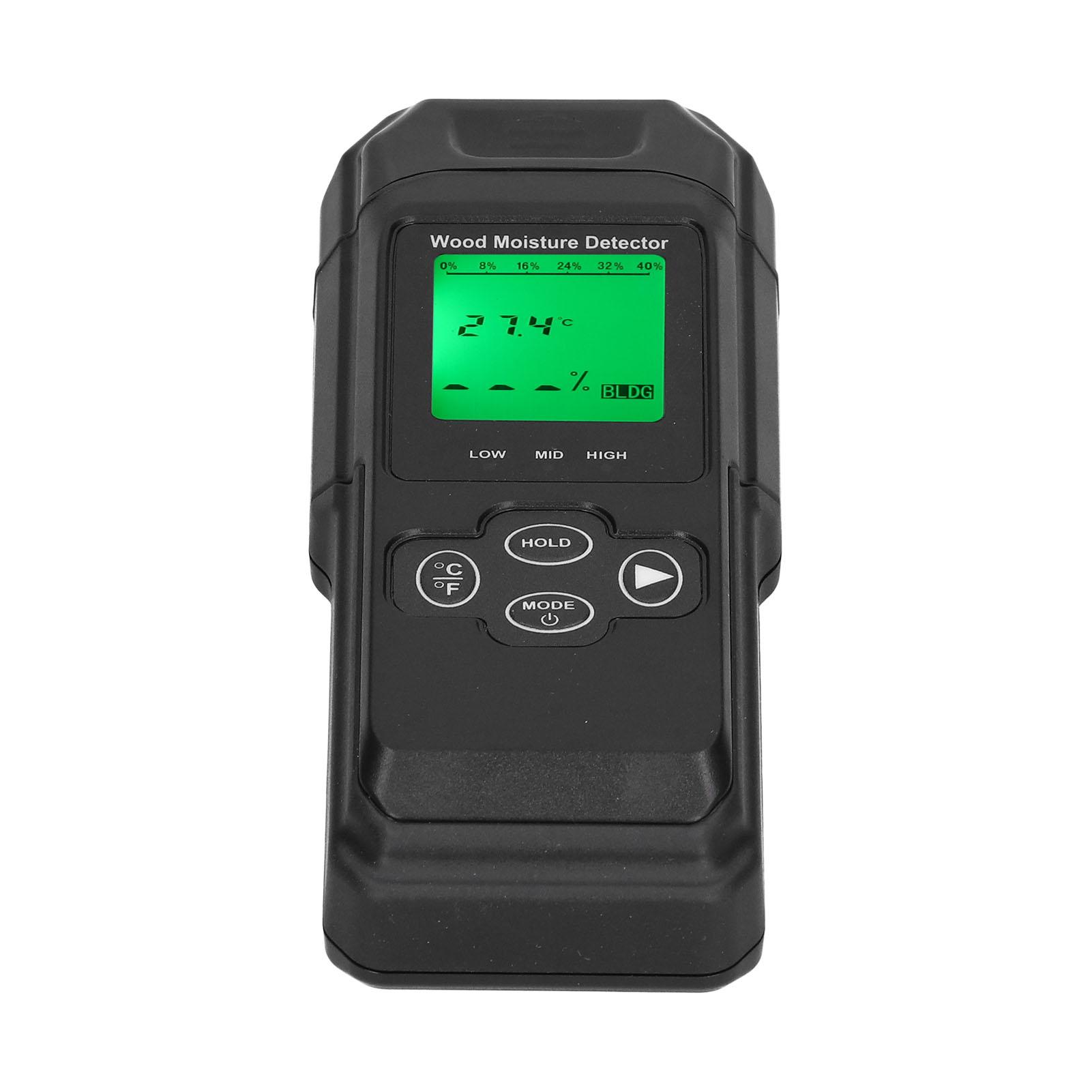 

Wood Moisture Tester Building Materials Moisture Enviroment Temperature Detection with LCD Display