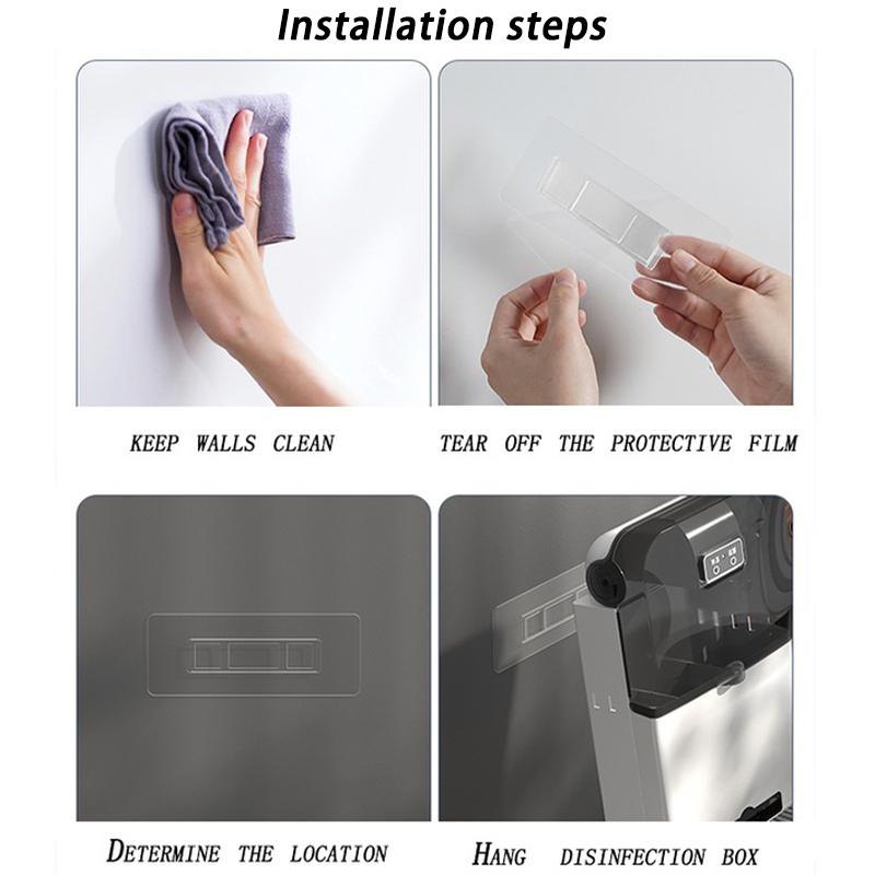 Uv Disinfection Cabinet Kitchen Wall-Mounted Fork Spoons Disinfection Chopstick Rest Drain Rack