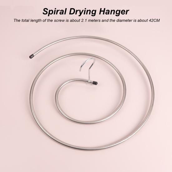 2ks spirálový stojan na sušení přikrývek nerezová ocel prostorově úsporné přikrývky ručníky spodní prádlo věšák na oblečení pro domácnost