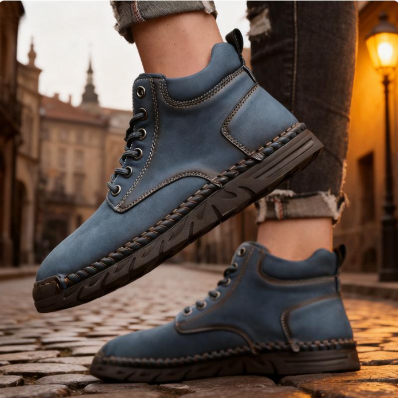 New Arrival Men's Retro Leather Hiking Boots Outdoor Adventure Shoe Anti-Skid Breathable Casual Boots Must Have Stylish Footwear