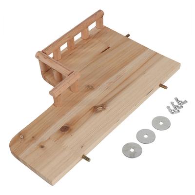 Wooden Rest Platform with Railing Small Pet Wooden Toys for Hamster Small Animals Climbing