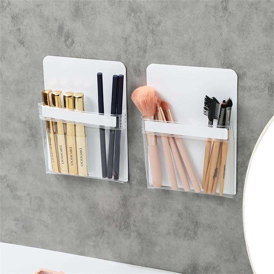 1 Refrigerator Side Door Magnetic Storage Bag, Punch-Free Miscellaneous Storage Box Storage Rack, Makeup Brush Stationery Or
