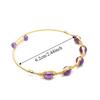 14k Gold Plated Adjustable Bracelet Gold Color Crystal Bracelet Open Cuff Bangle  Minimalist Style