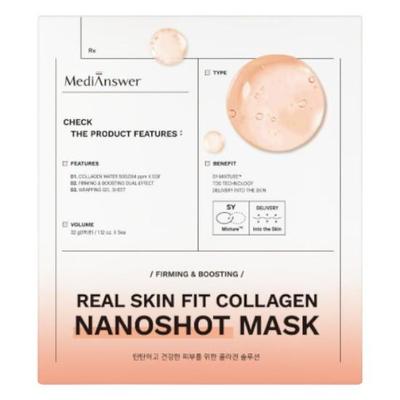 Mascarilla Nanoshot de Colágeno Real con Ajuste a la Piel (5 hojas) — Cuidado de Colágeno Firmeza e Hidratación Ultra-Fit