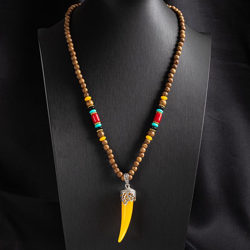 Tibetan Ethnic Sweater Chain Zen Bodhi Necklace: Unisex Retro Scenic Accessory