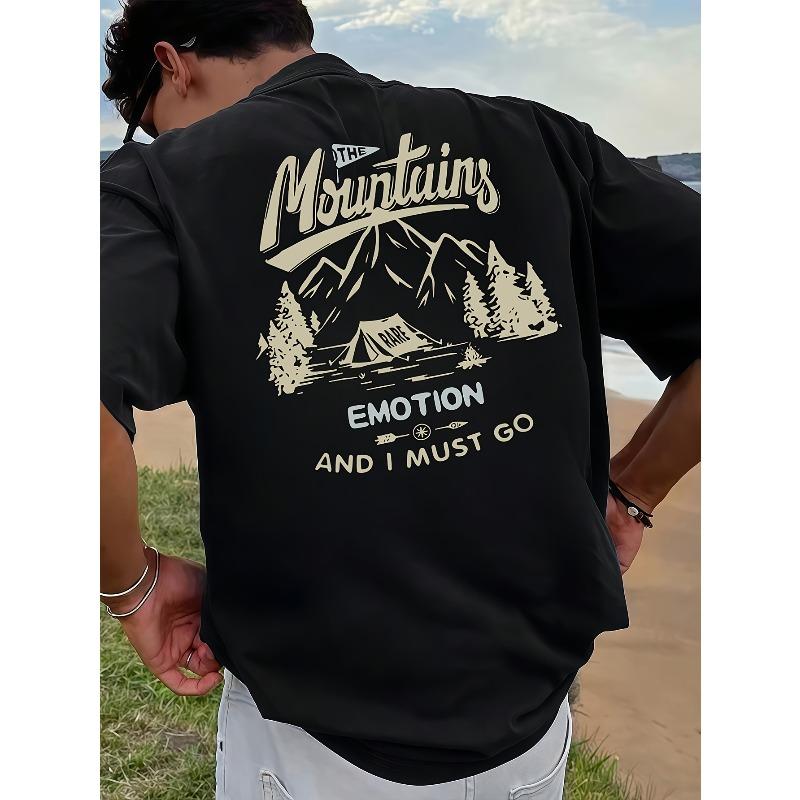 European sizes Cotton Printed Men s Pure Cotton Vintage T-Shirt, Simple, Stylish, and Comfortable Printed Casual T-Shirt S