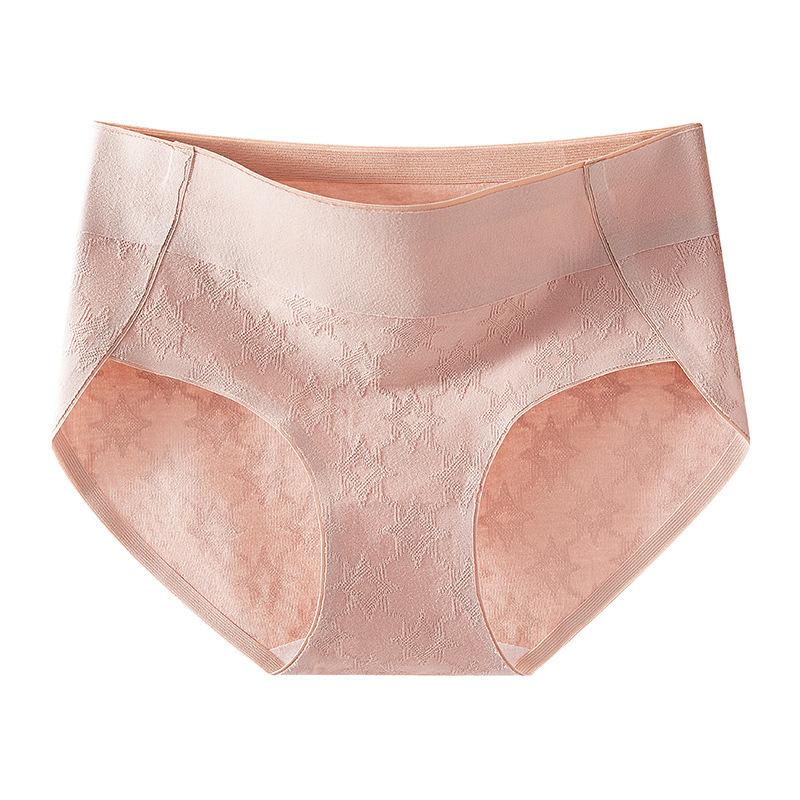Women Seamless Mid Waist Pure Cotton Antibacterial Plus Size Daily Underwear Panties