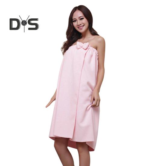 

Банное полотенце из микрофибры с бантиком и регулируемой застежкой-лентой, эластичное банное полотенце-бандо в стиле обертывания груди розовый