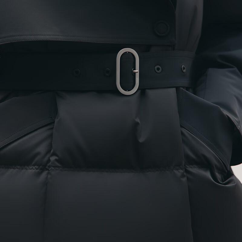 Aiyilayi Women's Trench Collar Long Goose Down Parka