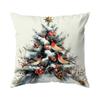 Christmas Birds Cushion Pillowcase Printed Polyester 45X45Cm Throw Pillowcover Decorative Sofa Cushion Pillowslip Home Decor
