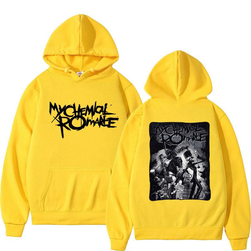 My Chemical Romance Hoodies Men's Black Parade Gothic Retro Emo Rock Harajuku Long Sleeve Fleece Oversized Pullove