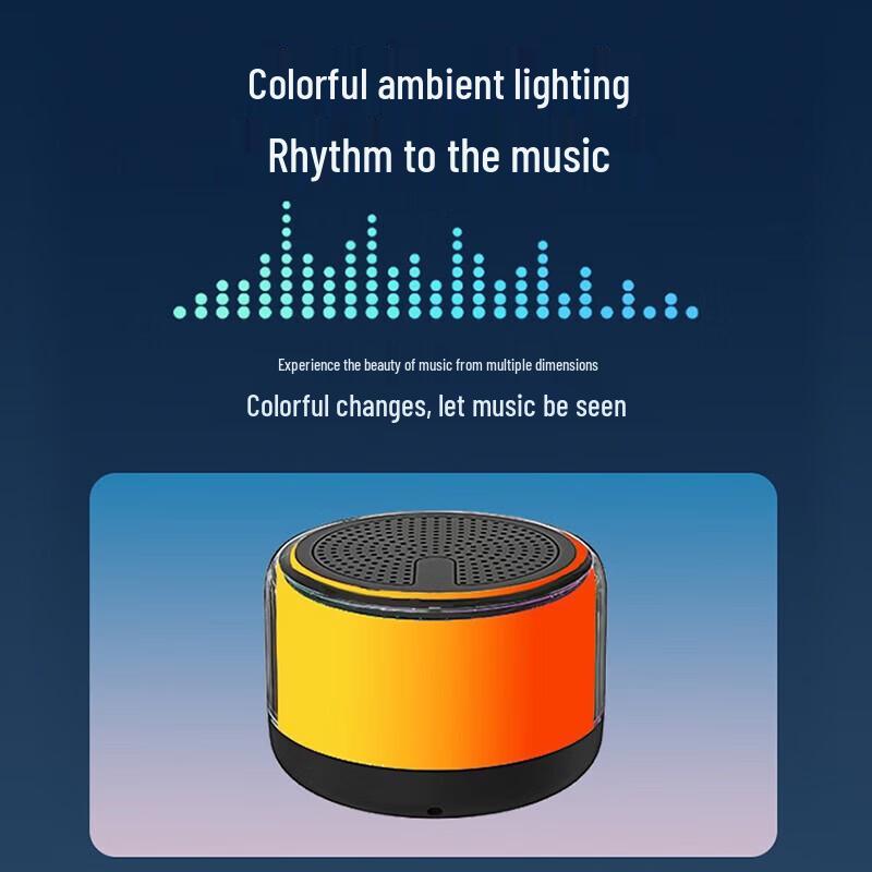 SMEBERT M2 Mini Portable Bluetooth Speaker with Colorful Lights (CN version)