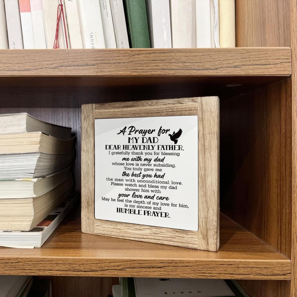 A Prayer for My Dad Sign for Father's Day, Wooden Box Signs for Home Decor, Farmhouse Decor for Dad Room, Sentimental Gift for Dad, Dad Birthday Gift